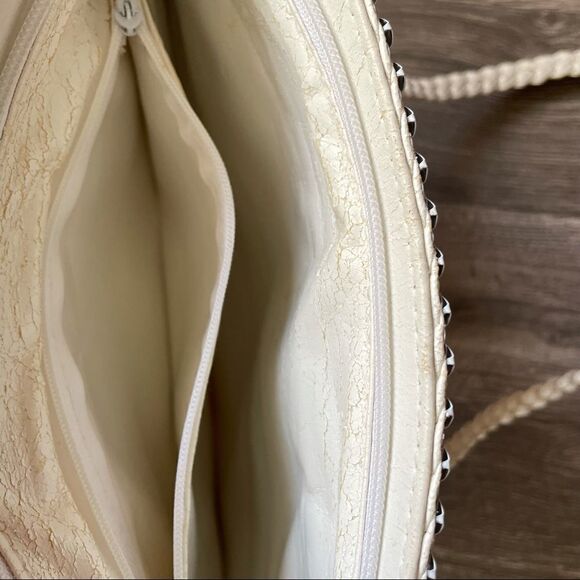 Vintage White Alumesh Rope strap Purse Bag - Picture 10 of 14